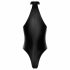 Noir - Glossy Halterneck Bodysuit (Black) 