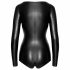 Noir - glossy long sleeve bodysuit (black) 