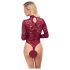 Cottelli - Sheer Lace Bodysuit (Burgundy)