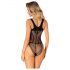 Obsessive B336 - Sheer Open Mesh Bodysuit (Black) - S-L 