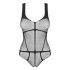 Obsessive B336 - Sheer Open Mesh Bodysuit (Black) - S-L 