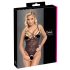 Cottelli - Transparent, Open Lace Body (Black)