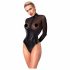 Noir - Shiny Sheer Bodysuit (Black) 