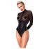 Noir - Glossy Sheer Bodysuit (Black)