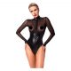 Noir - Shiny Sheer Bodysuit (Black)  - M