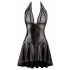 Noir - Layered Dress with Sheer Top and Neck Strap (Black) 