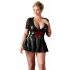 Cottelli Plus Size - Shiny Dress with Red Lace (Black)  - XXXXL