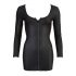 Cottelli - Black Party Dress with Rhinestone Zipper - M