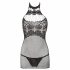 Mandy Mystery - Fishnet Dress with Choker and Thong (Black) 