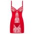 Obsessive Heartina - Sleepwear with Thong (Red)  - L/XL