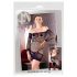 Mandy Mystery - Fishnet Tube Dress with Garters and Thong - Black (S-L) 