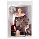 Mandy Mystery - Fishnet Tube Dress with Garters and Thong - Black (S-L) 