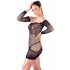 Mandy Mystery - Fishnet Tube Dress with Garters and Thong - Black (S-L) 