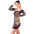 Mandy Mystery - Fishnet Tube Dress with Belt Décor and Thong - Black (S-L)