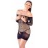 Mandy Mystery - Fishnet Tube Dress with Garters and Thong - Black (S-L) 