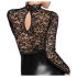 Noir - Long Sleeve Lace Dress (Black) 