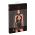 Noir - Black Corset Mini Dress with Plunging Neckline 