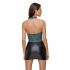 Cottelli - Lace-Up, Shiny Dress (Black-Green)