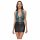 Cottelli - Lace-Up Glossy Dress (Black-Green) - M