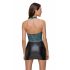 Cottelli - Lace-up Shiny Dress (Black-Green)  - XL