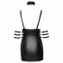 Cottelli Bondage - Glossy Mini Dress with Choker (Black) 