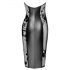 Noir - Glossy Translucent Halter Dress (Black) 