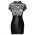 Noir - Lace Top Dress with Corset (Black) 