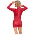 Cottelli - Snakeskin Pattern Mini Dress (Red) - M