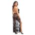 Noir - Fully Transparent Floral Maxi Dress (Black) 