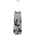 Noir - Fully Transparent Floral Maxi Dress (Black) 