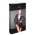 Noir - Open-Front Long Sleeve Mini Dress (Black) 