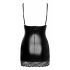 Sheer-sided Mini Dress (Black) 