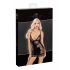 Sheer-sided Mini Dress (Black)  - M