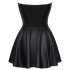 Cottelli - Shiny Mini Dress with Pleated Skirt (Black)