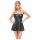 Cottelli - Shiny Mini Dress with Pleated Skirt (Black) - M