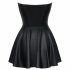 Cottelli - Shiny Mini Dress with Pleated Skirt (Black) - M