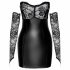 Noir - latex dress with lace inserts (black) - M