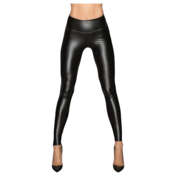 Noir - Long, Shiny Leggings (Black) 