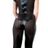 Cottelli - Short Sleeve Shiny Jumpsuit (Black)  - M