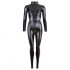 Cottelli - Glossy Long Sleeve Party Jumpsuit (Black) 