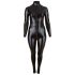 Cottelli Plus Size - Shiny Long Sleeve Party Jumpsuit (Black)  - 3XL