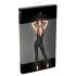 Noir - Glossy Net Insert Jumpsuit (Black) 