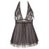 Cottelli Plus Size - Lace Flowing Babydoll (Black) - 4XL