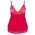 Cottelli Plus Size - Lacy, Flowy Babydoll (Red)