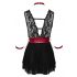 Cottelli Bondage - Lace Babydoll with Collar (Black) 