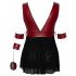 Cottelli Bondage Plus Size - Red & Black Babydoll