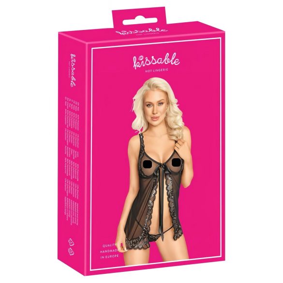 Kissable - Open Babydoll (Black) 