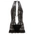 Cottelli - Black Lace Halterneck Mini Dress - M