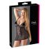 Cottelli Plus Size - Lace-Insert Sheer Negligee (Black) 