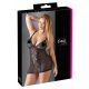 Cottelli Plus Size - Lace-Insert Sheer Negligee (Black) 